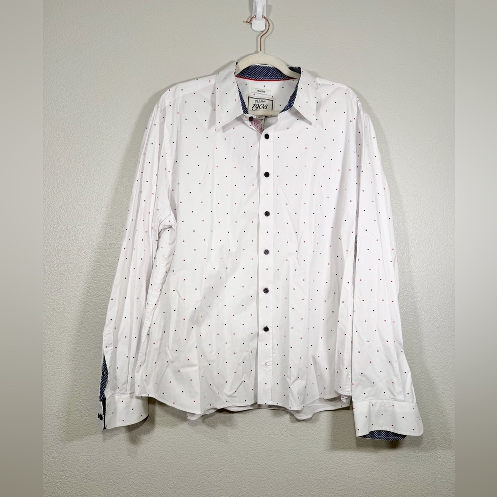 Jos. A. Bank Shirt Button Down Collared Flag Patriotic Stars Holiday Men XXL